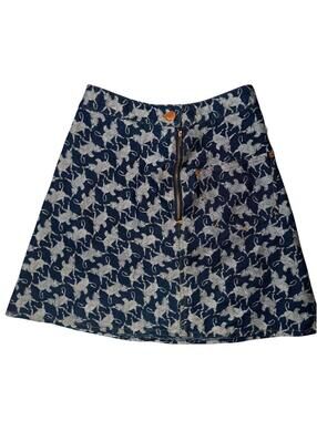 retro Vtg  Jean Paul Gaultier 94  Unicorn Pattern skirt sz 38 Festival Boho